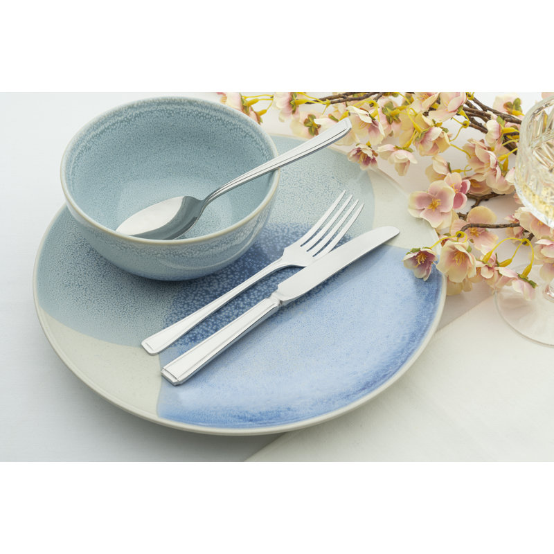 Grunwerg Harley 16 Piece Stainless Steel Flatware Cutlery Set - 18/0 Stainless Steel, Service for 4