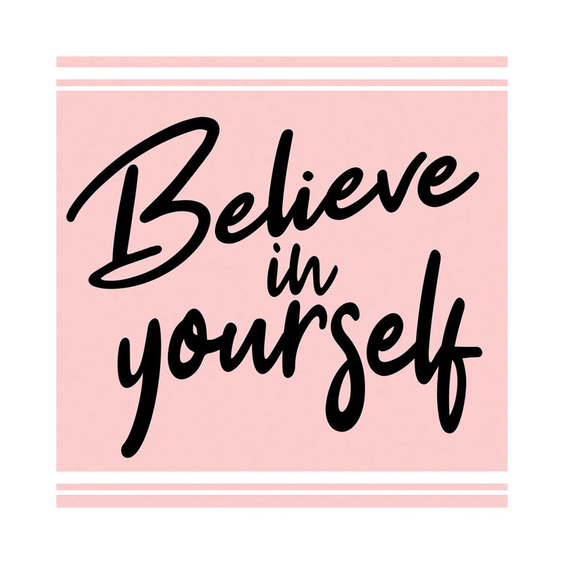 Believe Pink by Kimberly Allen - Wrapped Canvas Print, 30.48 cm H x 30.48 cm W