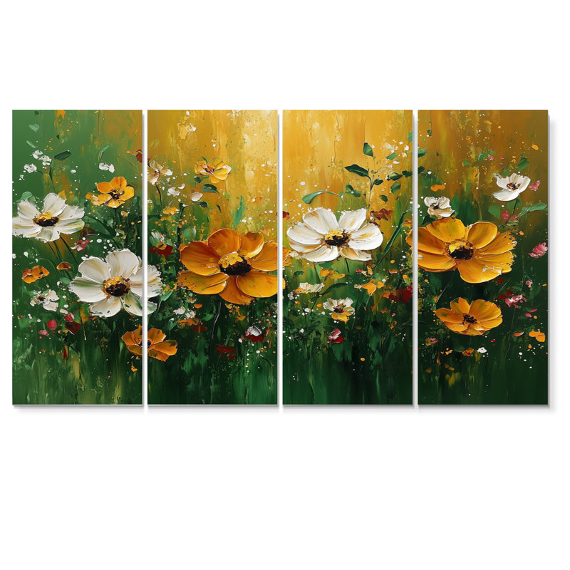 Hoffmann - coquelicots, art mural traditionnel, H 28 po x l 48 po