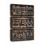 «Rustic Bathroom Rules», reproduction sur toile-1392261162