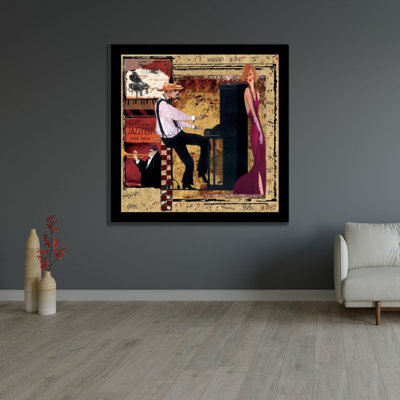 ArtDirect CW Designs Inc. Gallery Wrapped Canvas Art Titled: Jazz Piano