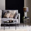 Loughman Mirror Glass Lamp Table
