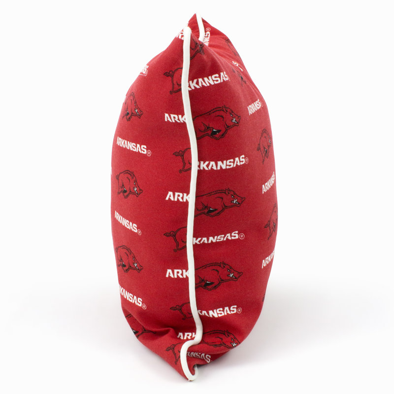 Arkansas Razorbacks Red Polyester Box Throw Pillow Set