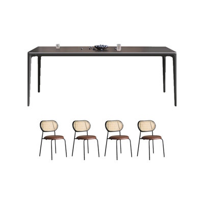 Pure Black Slate Dining Table