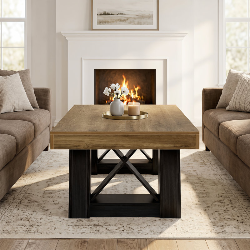 55.12" Rectangular Farmhouse Coffee Table