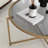 Modern Coffee Table with 100% Tempered Glass Top, 4 mm Thickness | 32.7 x 15.7 x 32.7 inches | Elegant Gold & Fume Finish, 100% Metal Frame | Perfect for Living Rooms, Glamorous Design & Durable Construction-1891044090