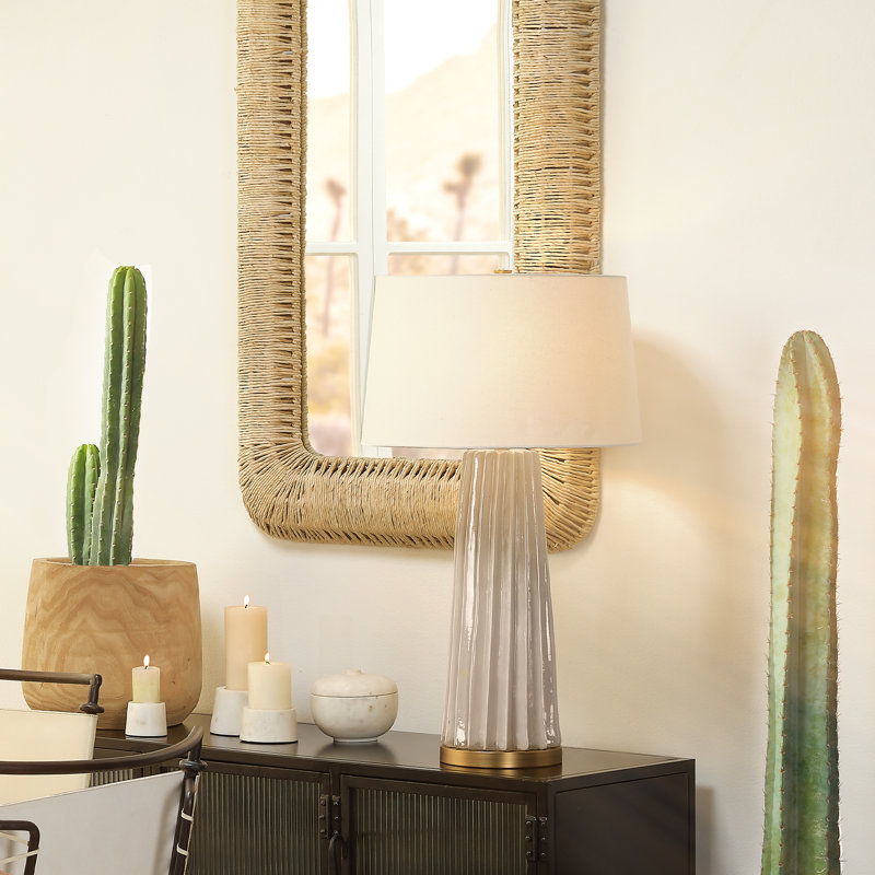 Pleated Table Lamp, Cream