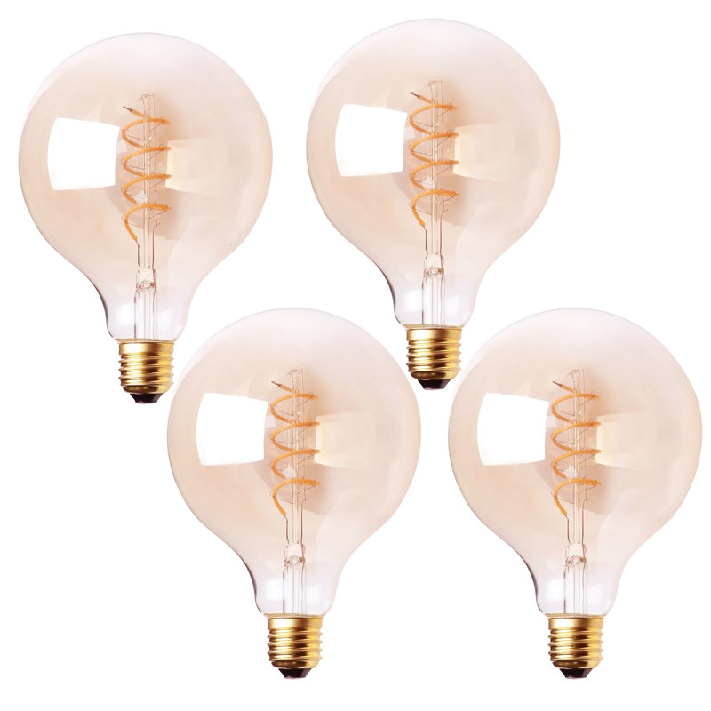 4W E27 Dimmable Vintage Edison Globe Light Bulb Amber