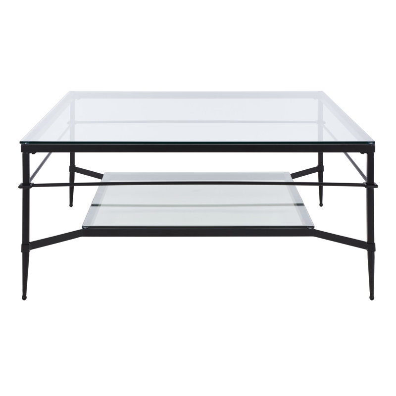 Vera Glass Coffee Table, Black