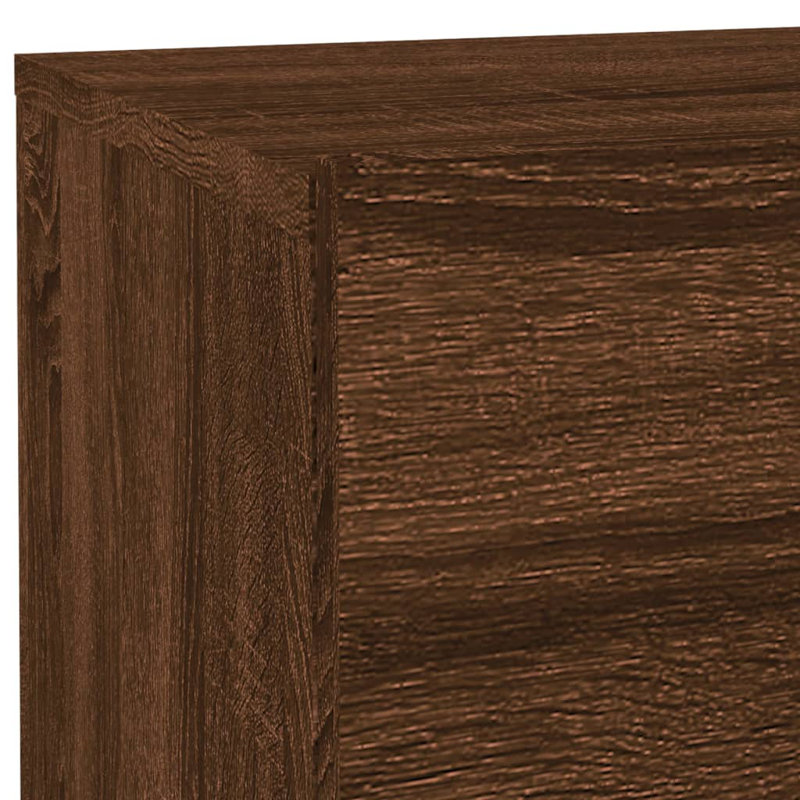 Brigett 36cm W Bedside Table, Brown Oak