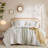 3 PCS Cotton Printed Comforter Set With Chenille Sage/Ivory-114494798