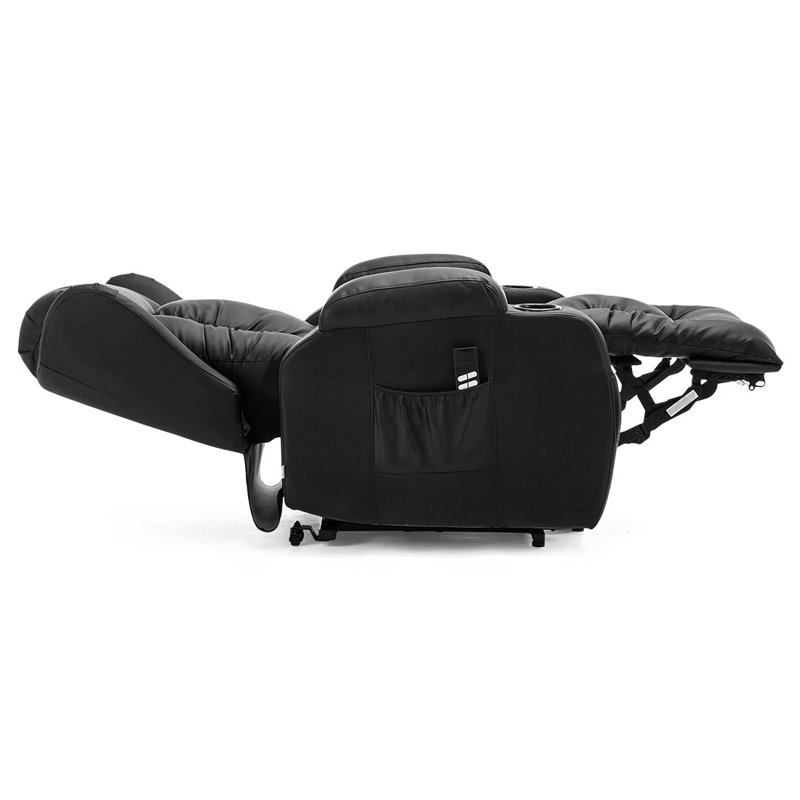 86cm Wide Lift Assist Zero Gravity Recliner with Massager, Dual Motor Lift Assist, Black