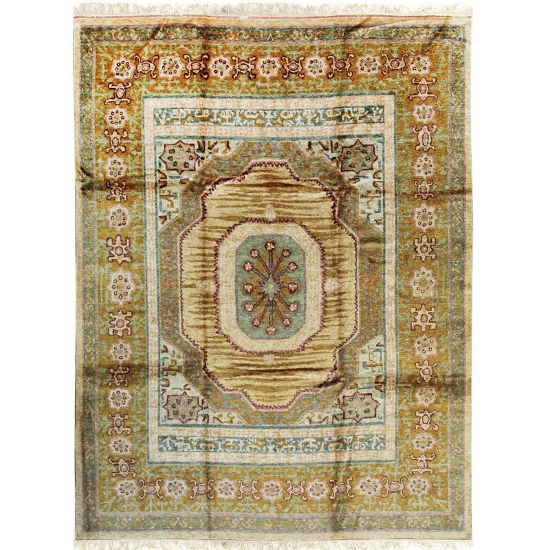 Tapis vert transitionnel Oushak par Mohair