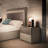 Taupe Textured Contemporary Nightstand