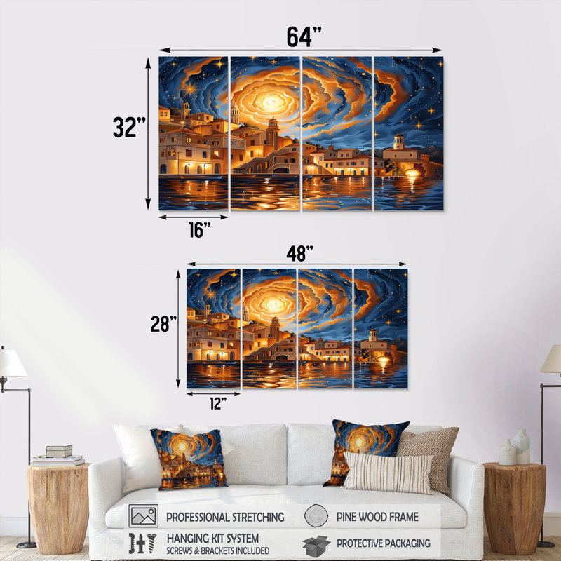 Marlesha - Egypt Canvas Art Set, 32" H x 64" W