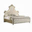 Lit oriental avec DEL, velours beige-2115112978