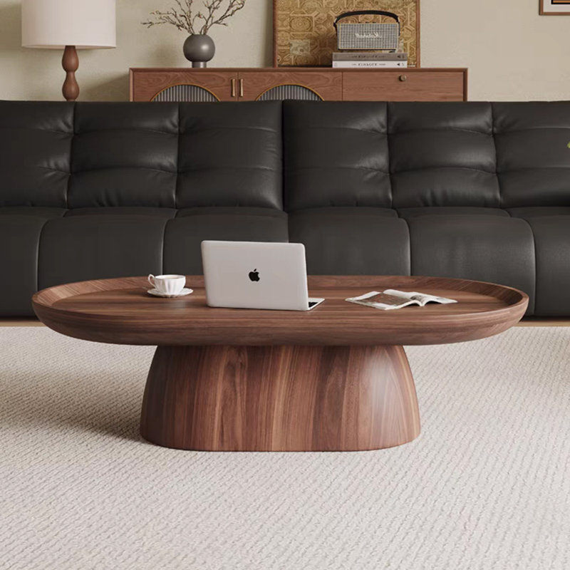 Table basse en bois massif Wabi-sabi, H 13,77 po x L 51,18 po x l 27,55 po