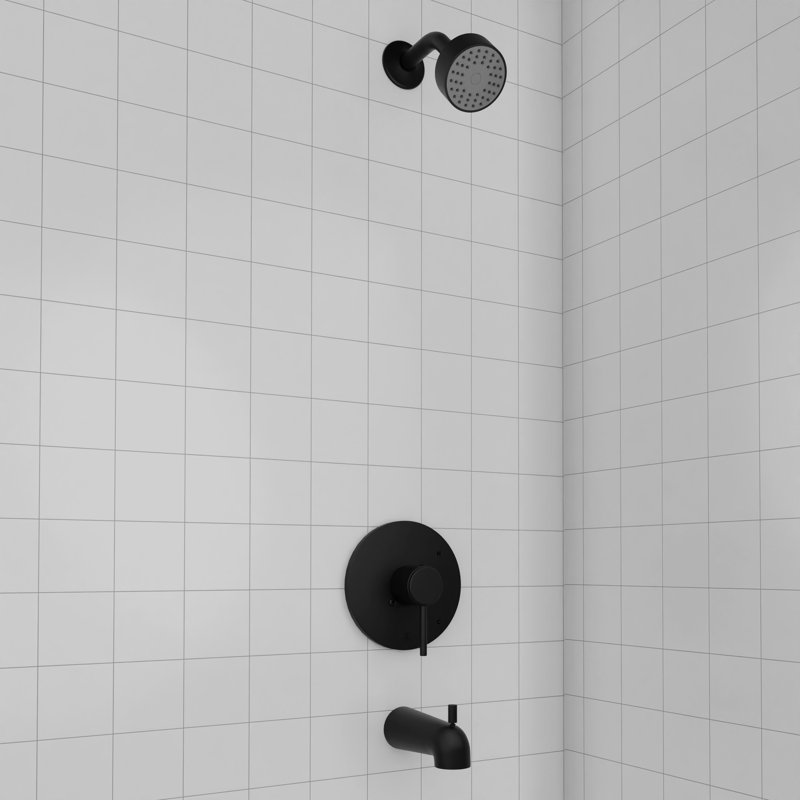 ZLINE Palisades Elegant Shower System in Matte Black, Matte Black