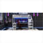 Small Space Bedroom White Finish Metal Queen Size Loft Bed With Integrated Desk, Storage and LED Lighting
