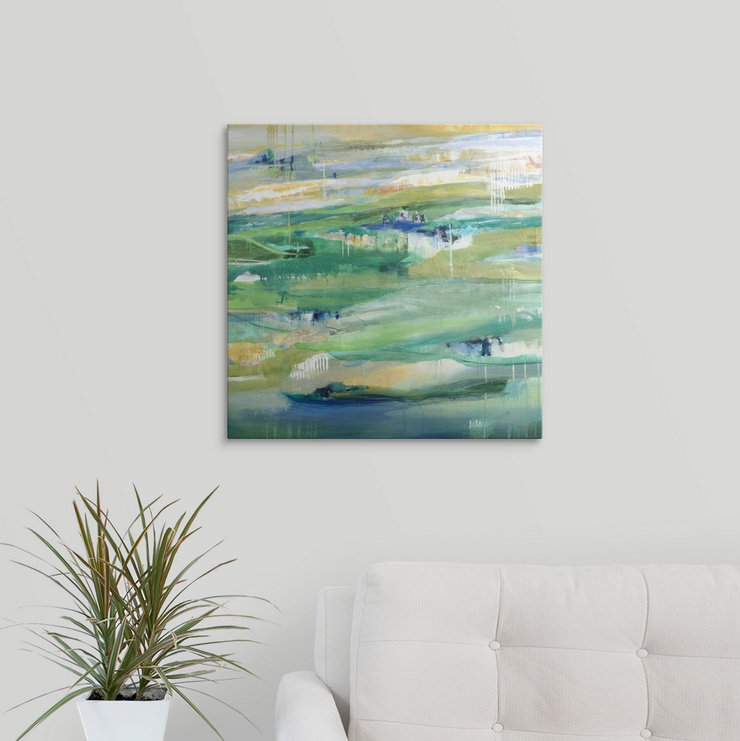 «Martins Greenway» par Jill Martin, reproduction d'art, H 35 po x l 35 po x P 1,5 po, Toile
