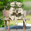 Pineland Cat Metal Garden Statue
