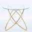 Table de salle à manger en verre trempé Golden Glass