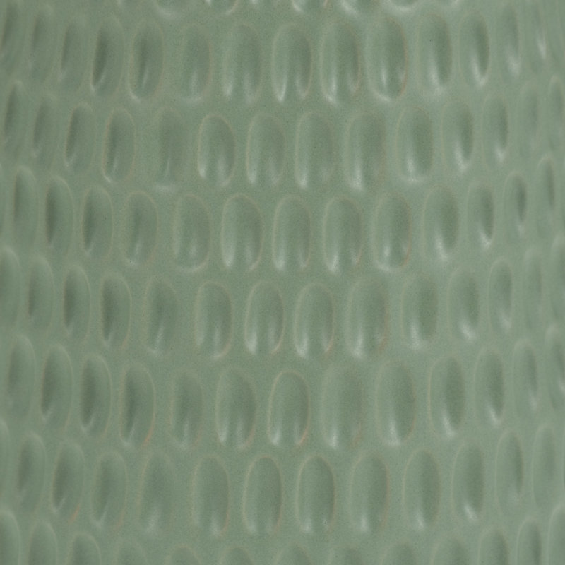Stoneware and Ceramic Decorative Vase - Modern Textured Accent for Contemporary Home Decor., Green, 16" H x 7" W x 7" D