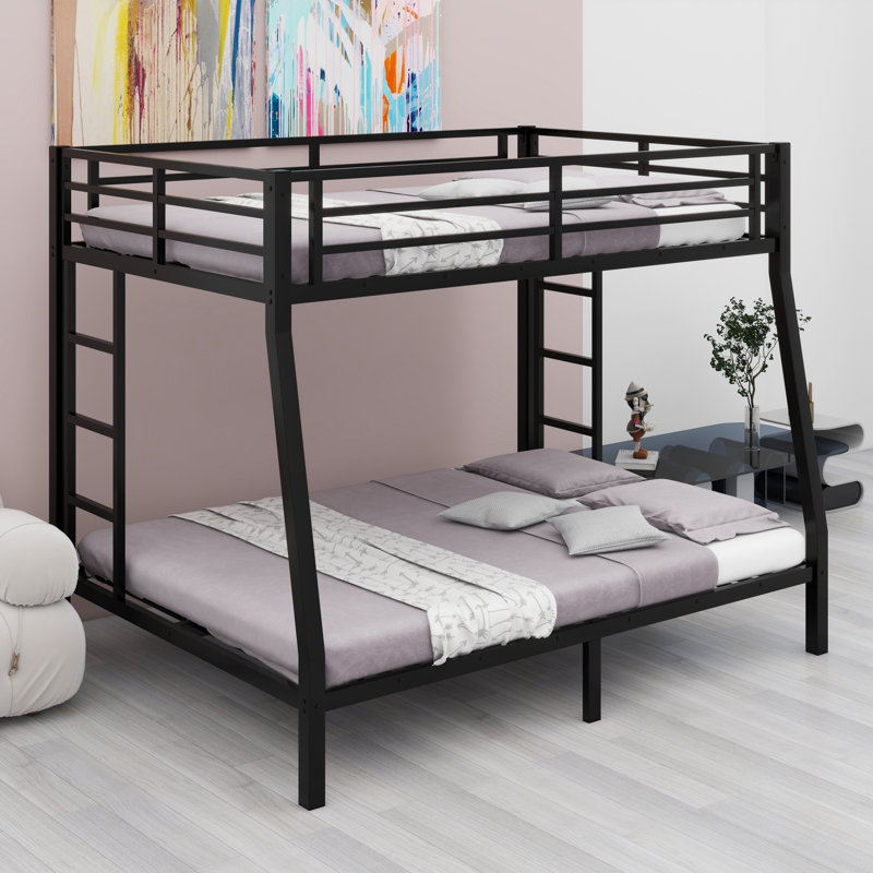 Metal Bunk Bed For Teens And Adults, Full XL over Queen