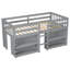 Lit mezzanine pour enfant taille basse avec tablettes à deux niveaux et lumière DEL-651744006