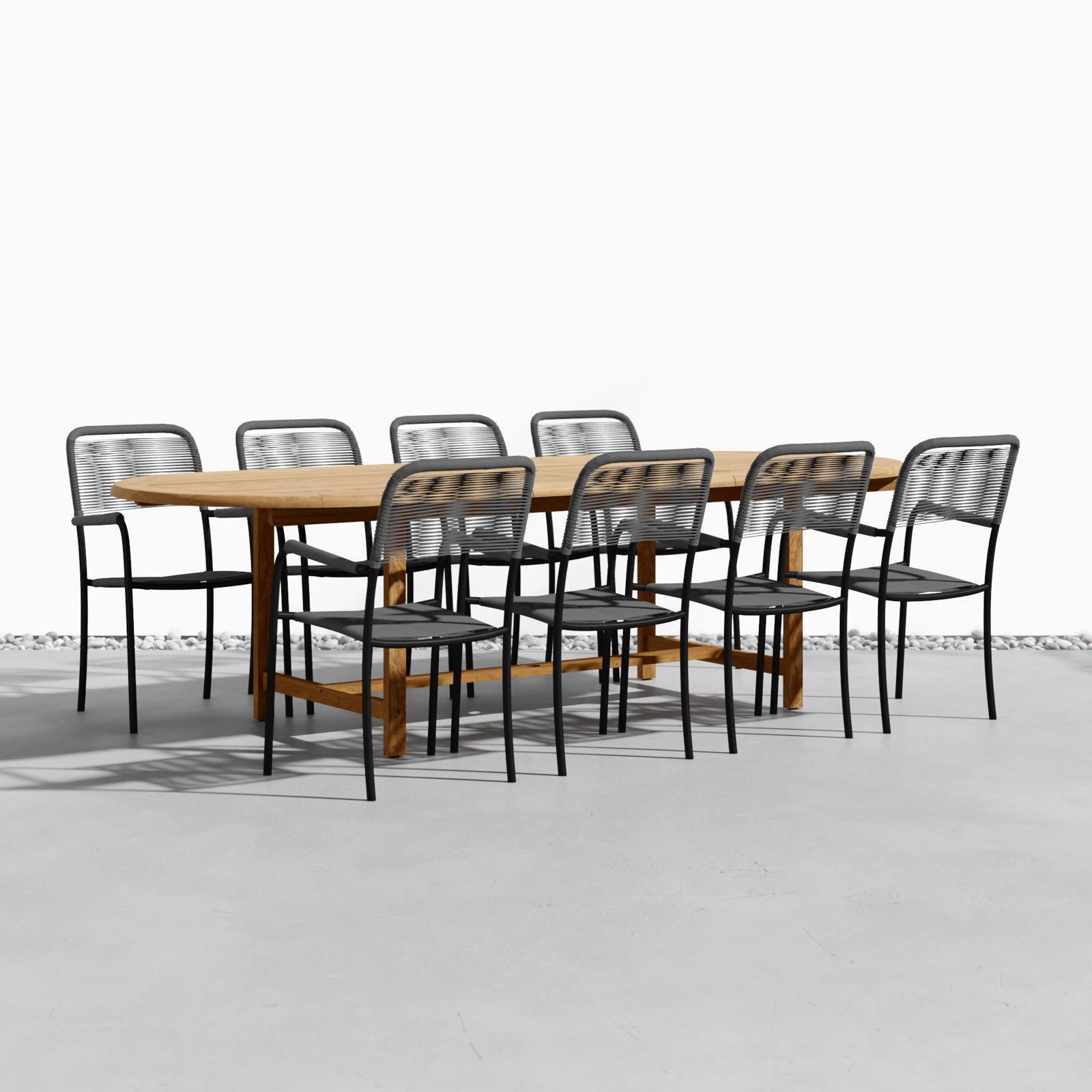 Anautica 118" Teak Patio Dining Set