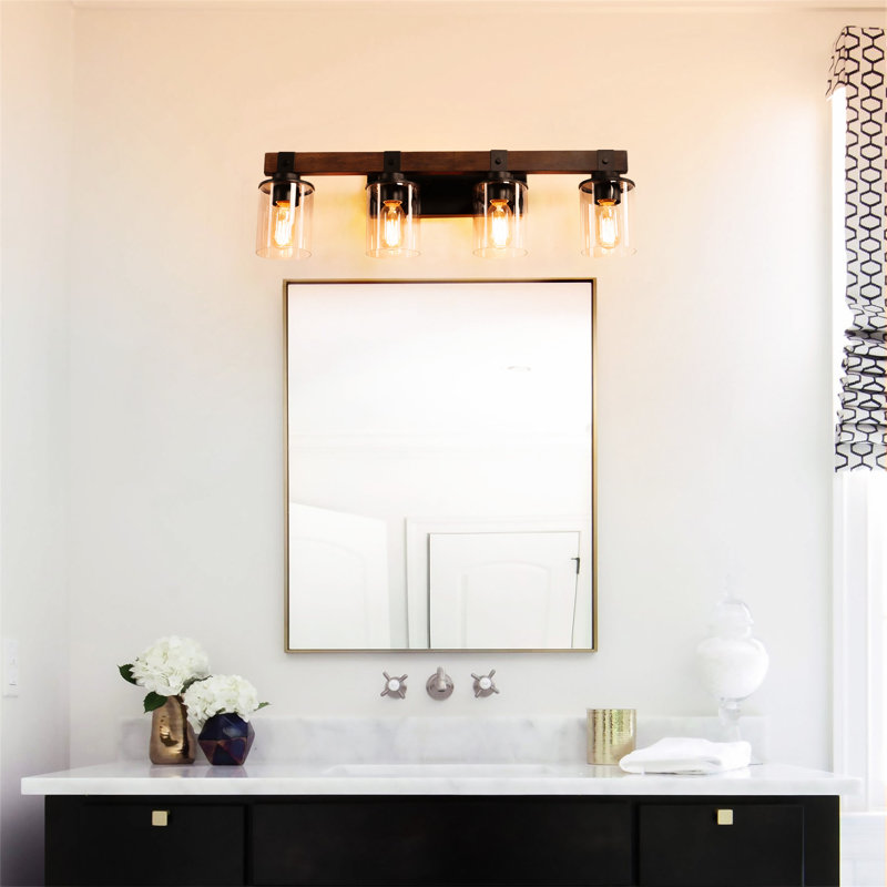 27" Rustic 4-Light Vanity Light