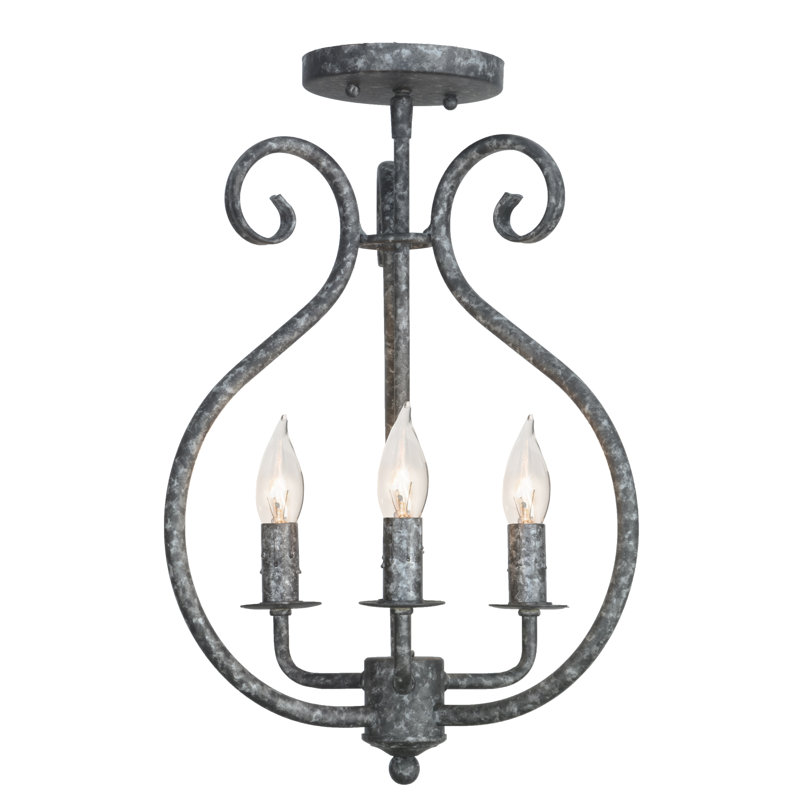3 - Light Semi Flush Mount
