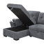 Canapé-lit modulaire réversible en tissu tissé l 95 po avec porte-gobelet de rangement et poches