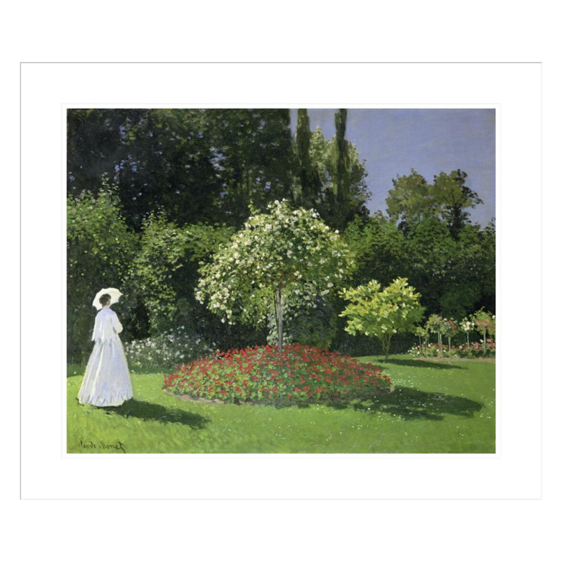 «Jeanne Marie Lecadre in the Garden» par John Leslie Breck, impression giclée encadrée, H 23,5 po x l 27,63 po