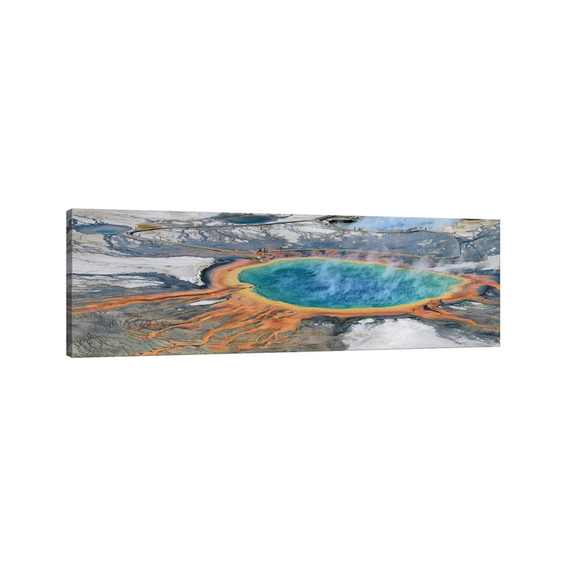 Grand Prismatic Spring - Yellowstone Np by Elmar Weiss - Wrapped Canvas Panoramic Print, 30.48 cm H x 91.44 cm W x 1.91 cm D