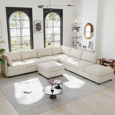Canapé modulaire modulaire, siège convertible avec rangement et canapé modulaire