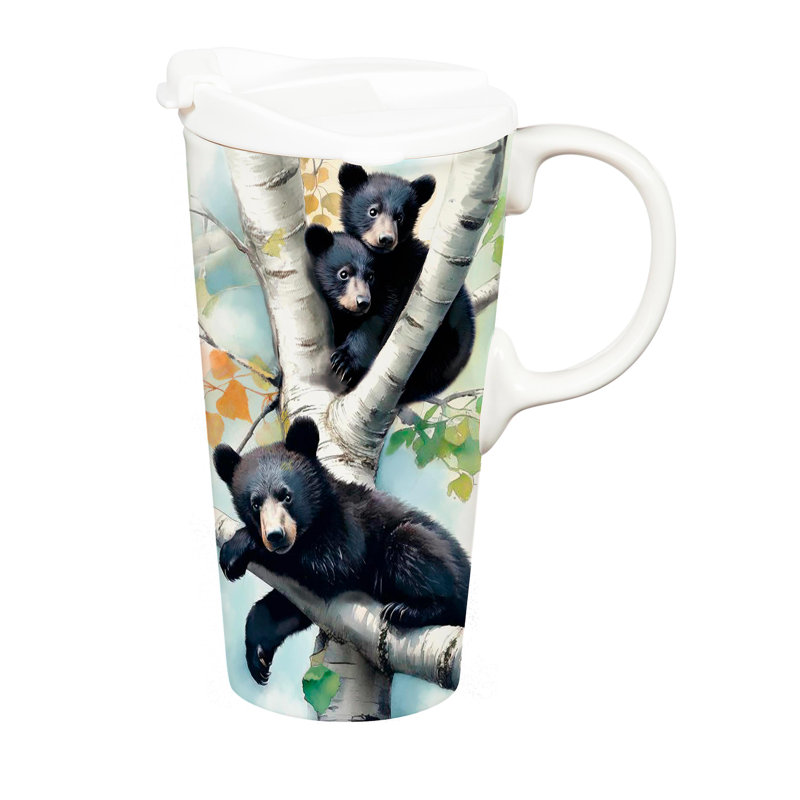 Tasse à café en céramique avec boîte-cadeau Winter Bears