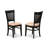 5 Piece Dining Table Set Includes a Rectangle Dining Room Table and 4 Linen Fabric Chairs, Black-1318889969-1341645302