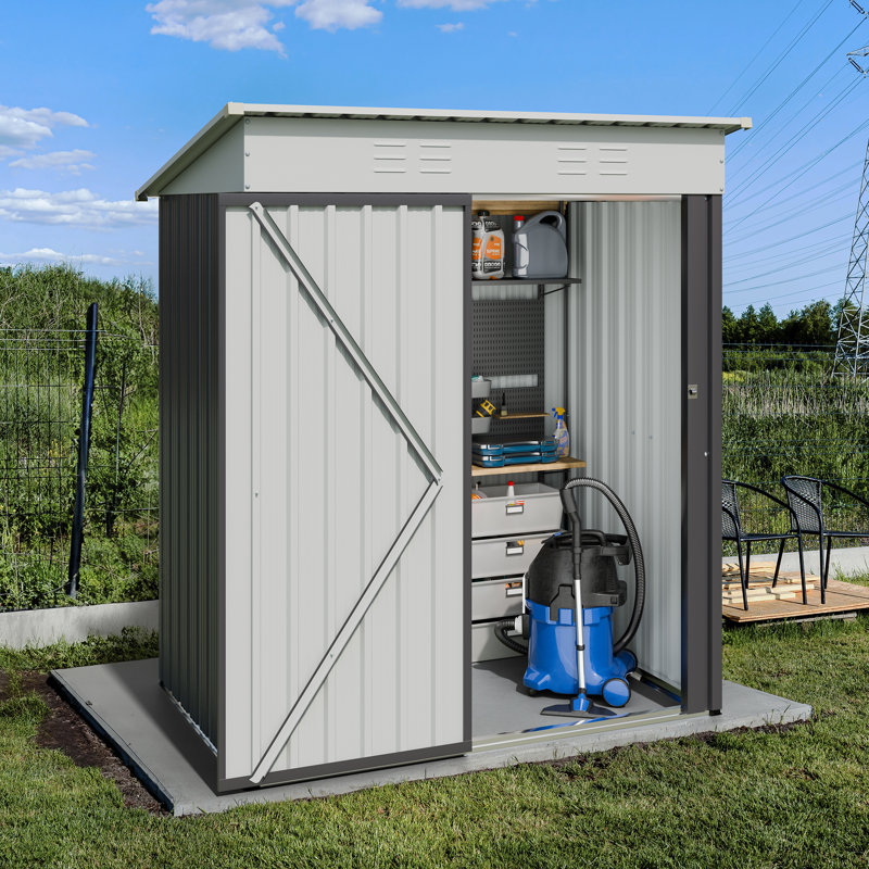 5 ft. W x 3 ft. D Metal Traditional Storage Shed