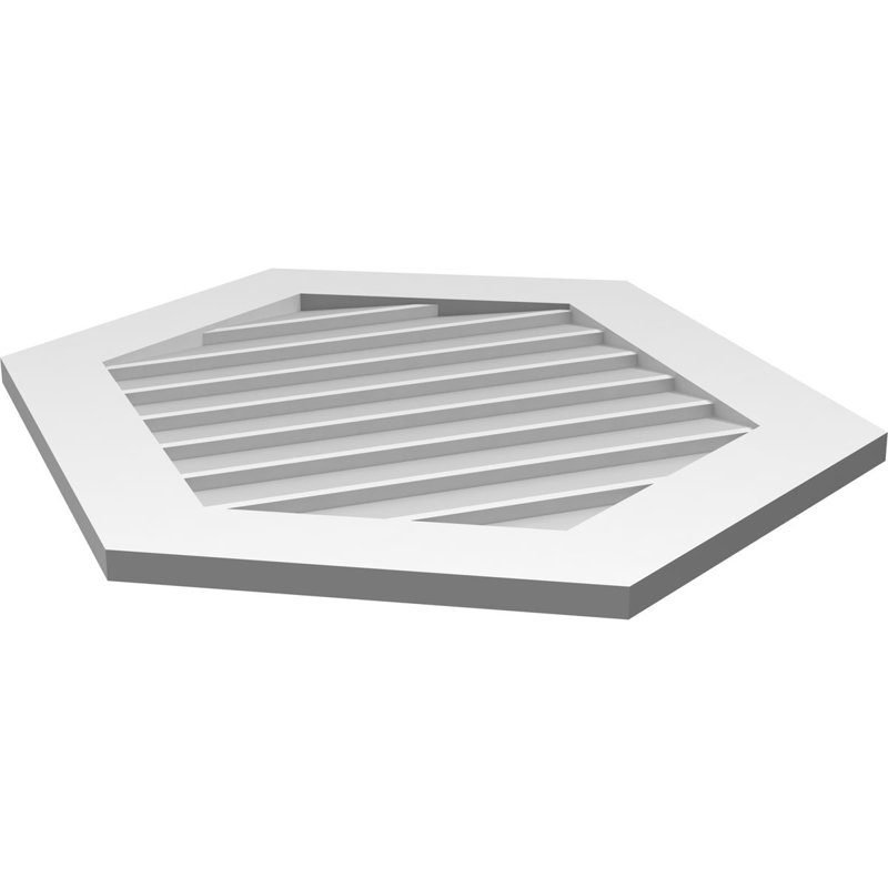 Ventilé vertical à pignon vertical 7/12 po, H 1 po x l 26 po x L 34 po