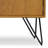 Hunter 60"W Solid Mango Wood Industrial TV Stand for TVs up to 65" with 2 Cabinets and Open Shelf-2069135629
