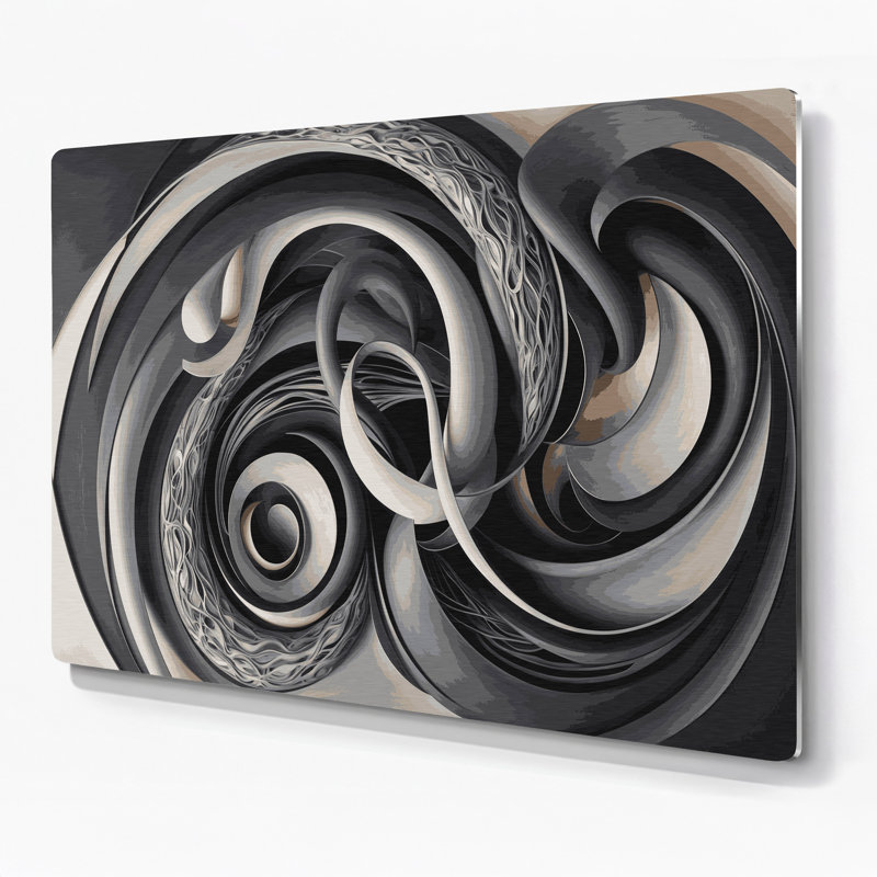 Art mural gris Biomorphic Abstraction 5, H 11 po x l 14 po