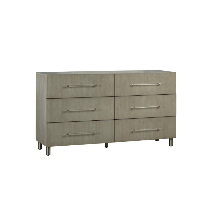 Commode 5 tiroirs Bystrik, Gris