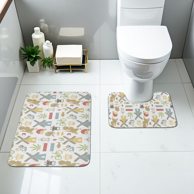  Tapis de salle de bain Amsterdam 2 pièces