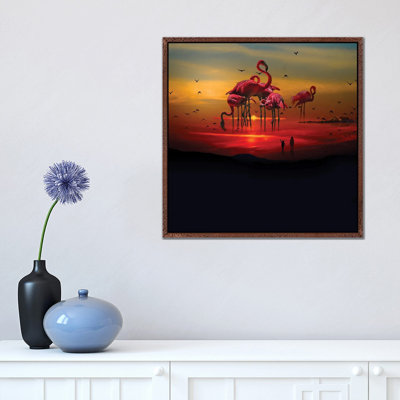Flamingo Beach by David Loblaw - Print on Canvas