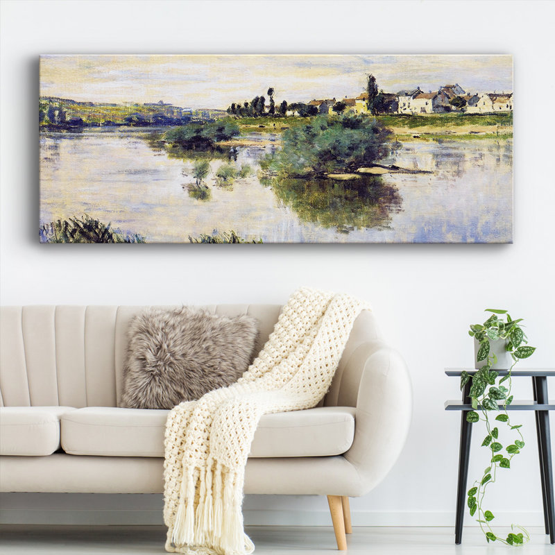 La seine à Lavacourt, 1878, reproduction sur toile, H 8 po x l 20 po x P 1,5 po