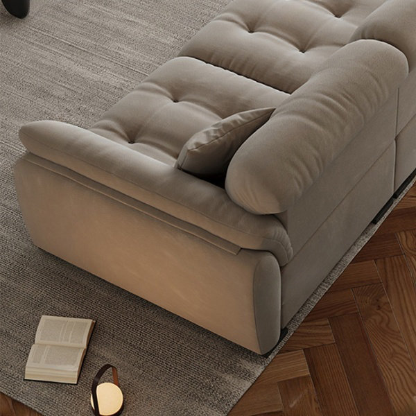 style simple sofa with adjustable backrest, 33.46" H x 141.73" W x 47.24" D, 5