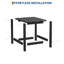 Square HDPE Outdoor Side Table - Durable Adirondack Patio End Table for Beach, Porch - Weather Resistant & Easy to Assemble (Brown)-1104610891