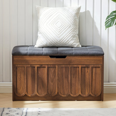 Banc de rangement rembourré pour chaussures