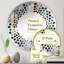 Motif géométrique doré et gris à motif géométrique II - cercle mural à pois-96315732